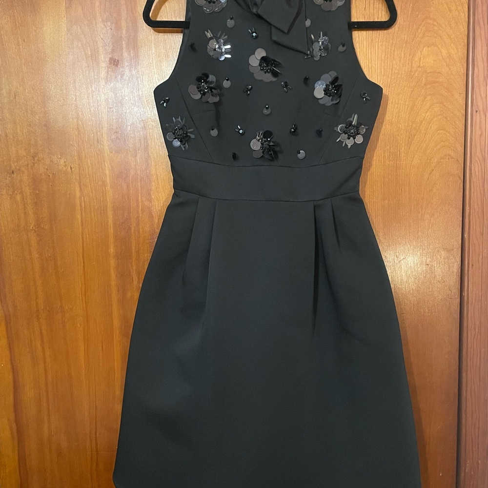 Kate Spade Black Floral Embellished Dress